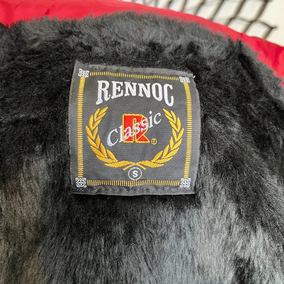 Vtg Rennoc Classic Nylon Varsity Jacket Sherpa/Quilted Lined Maroon Windbreaker - Picture 13 of 14